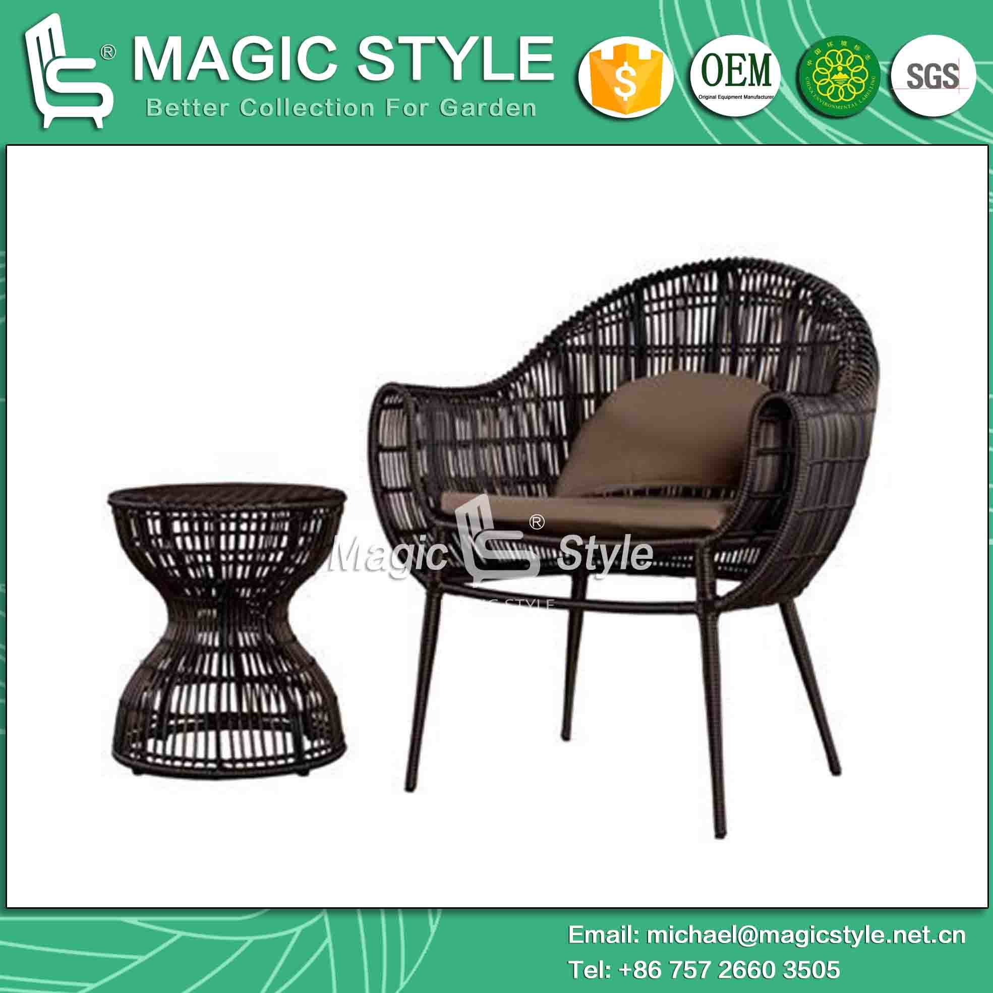 New Design Rattan Wicker Chair Leisure Chair Outdoor Furniture Patio Chair Balcony Chair Coffee Set Classical Furniture (Magic Style)