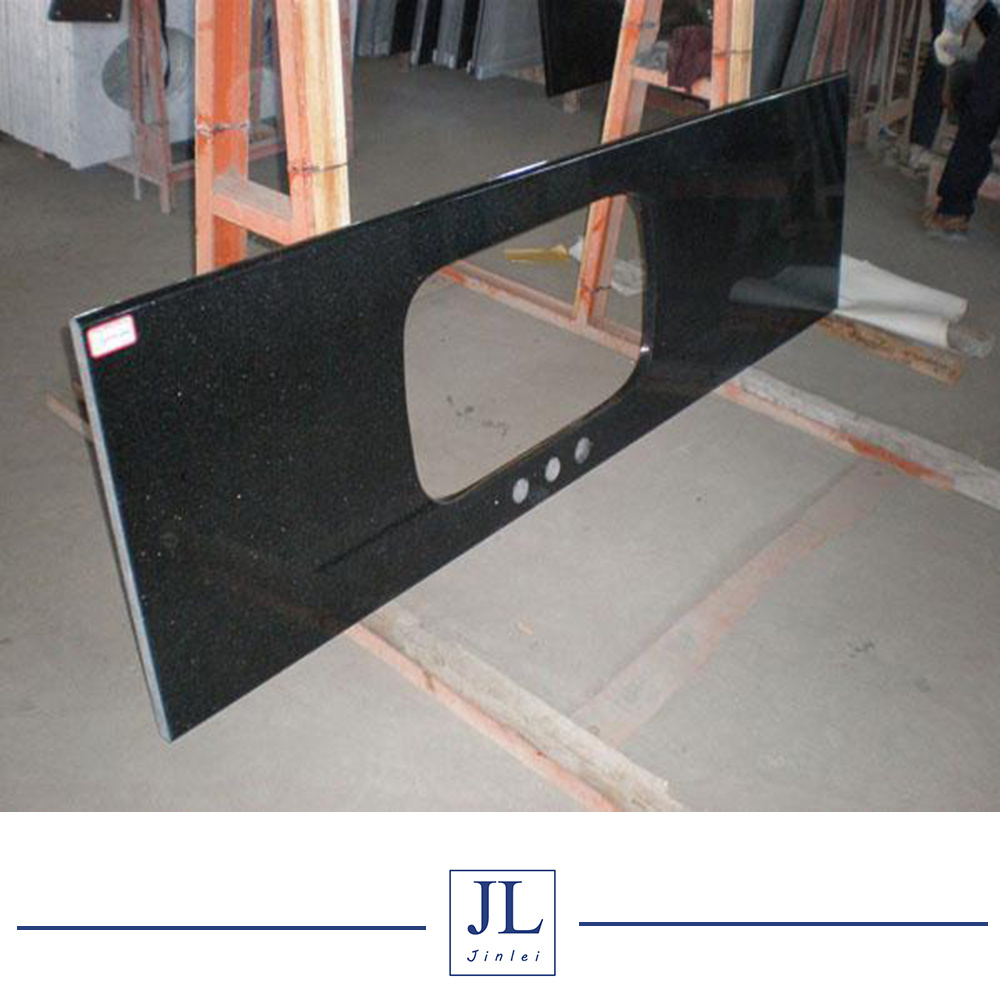 Low Price Absolutely Black Galaxy Granite Kitchen Countertop Wall Flooring Tiles Decoration