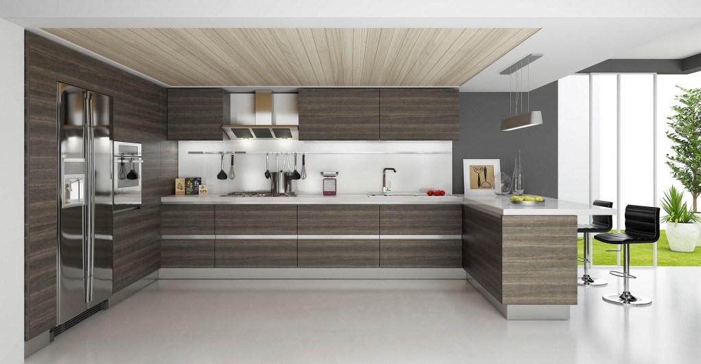 Modern Popular Europe Type Prefab Kitchen Cabinet (PR-K2056)
