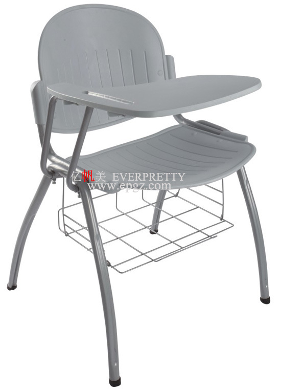 4 Legs Plastic Training Chair with Tablet and Basket