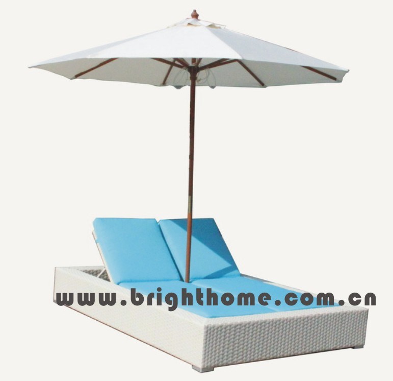Sun Lounge for Outdoor/Beach Chair/Beach Bed Wicker Furniture (BP-628)