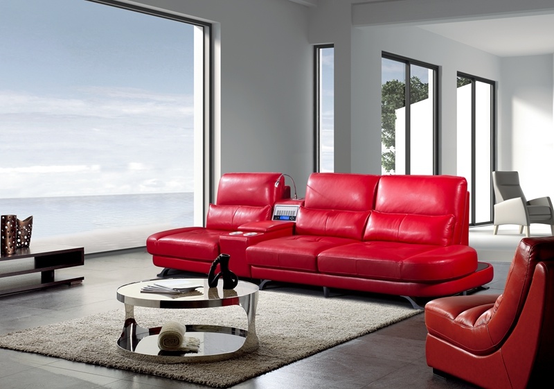 Living Room Genuine Leather Sofa with Different Color A011