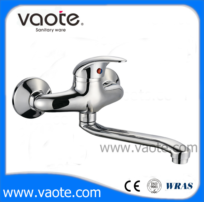 Brass Body Chrome Plated Wall Sink Faucet /Mixer (VT12802)