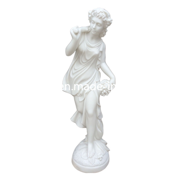 Hand Carved White Marble Figure Statue Sculpture for Garden