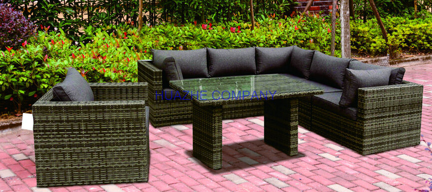 Sofa Outdoor Rattan Furniture with Chair Table Wicker Furniture Rattan Furniture for Outdoor Furniture with Wicker Furniture (Hz-BT111)