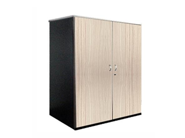 Wood Grain White Beech Color Low Home Use Box File Storage Metal Swing Door Cabinet