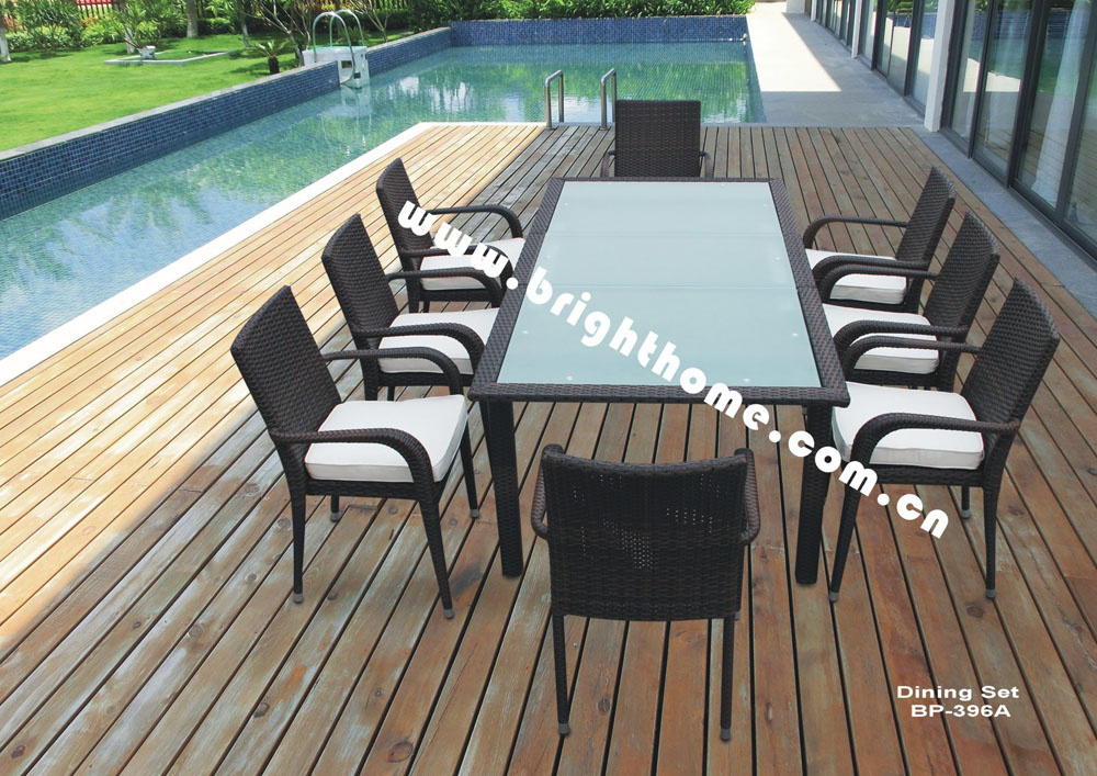 Aluminum Aluminium Dining Rattan Outdoor Garden Furniture