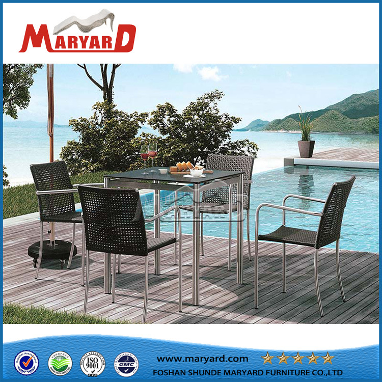 Netting Style Weaving Chair Dining Table Set