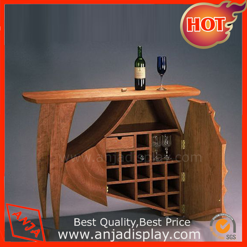 Wooden Wine Glass Holder Wooden Display Table for Wine Bottle