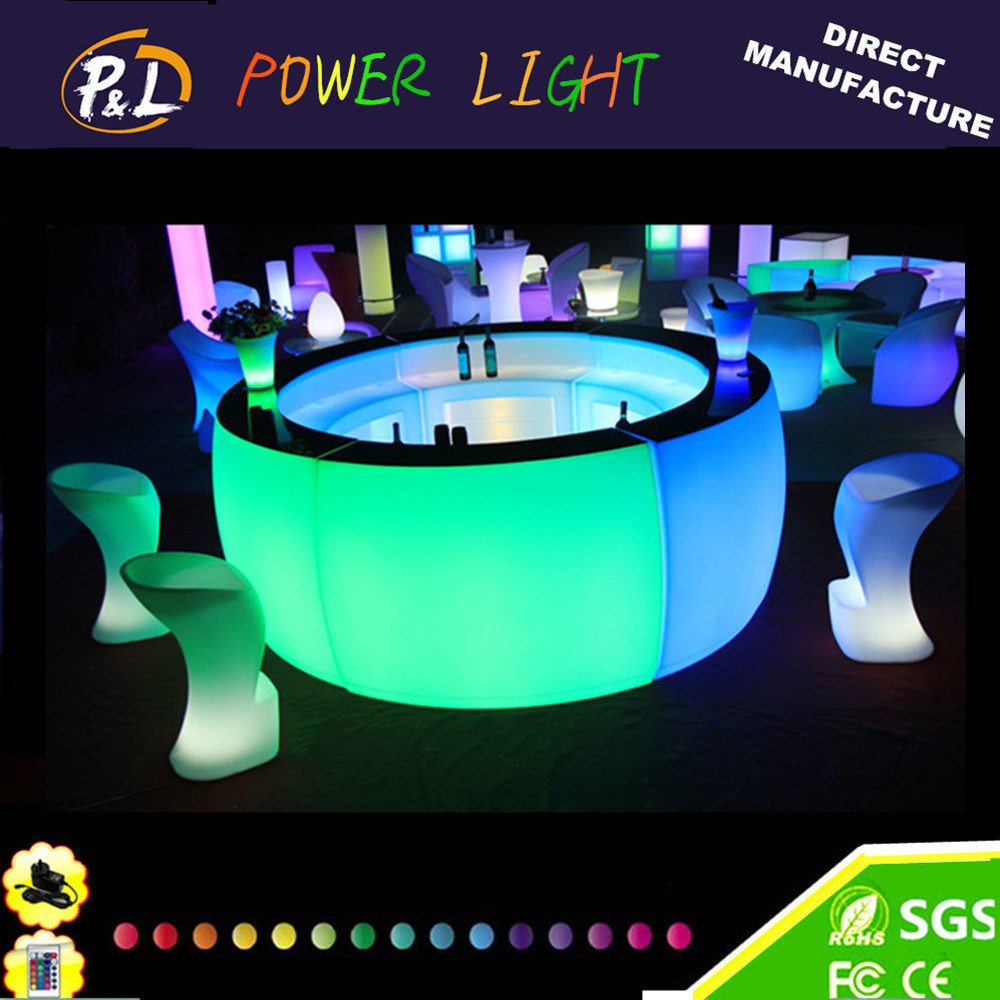 Plastic Furniture LED Rechargeable Lighted Bar Counter