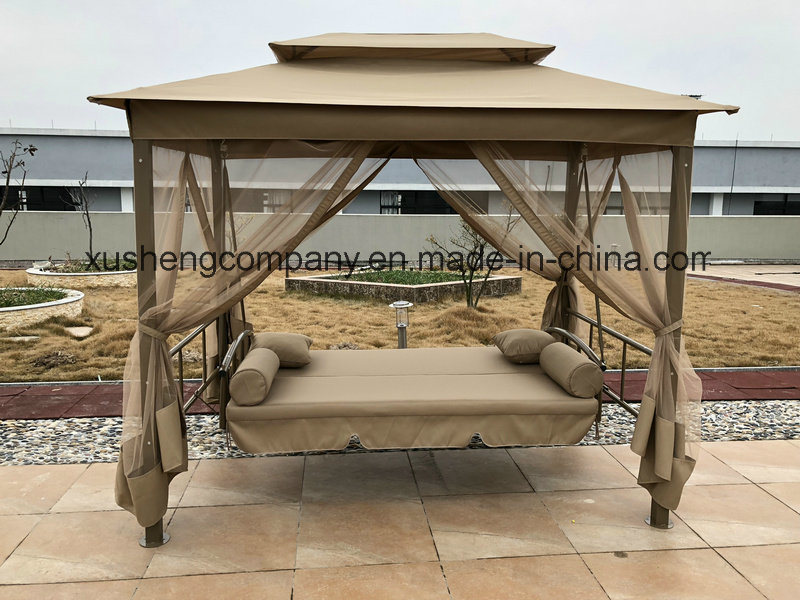 Outdoor Swing Bed Chair with Cushion Patio with Sunbed Swing
