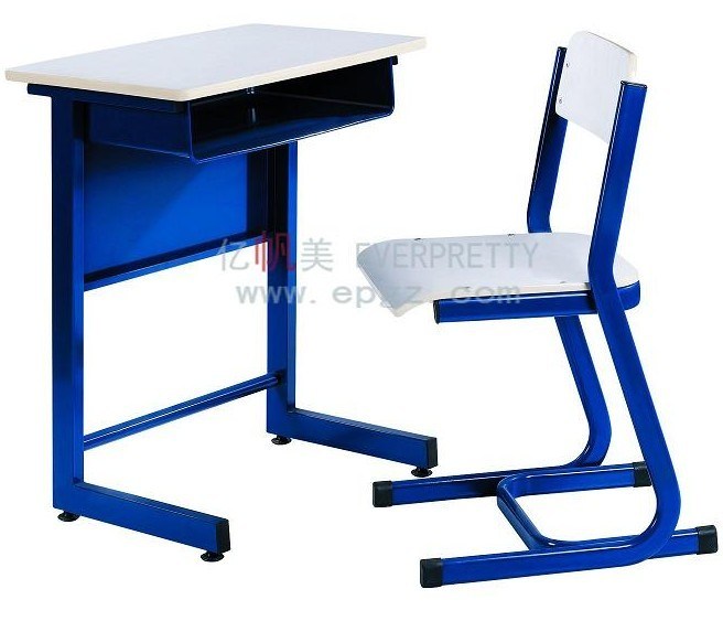 School Furniture Fixed Single Desk & Chair