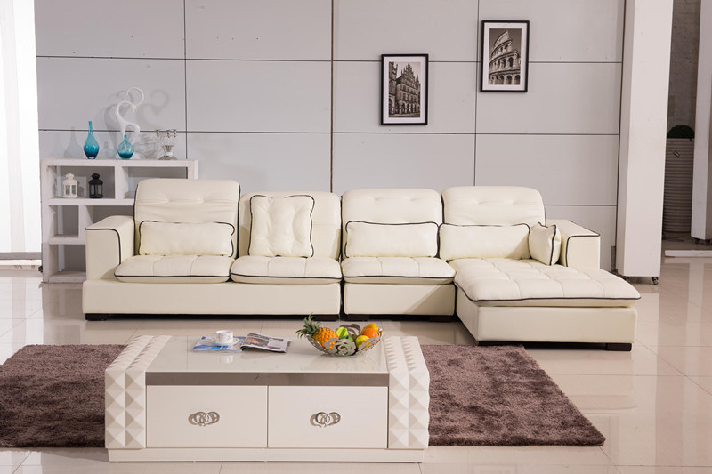 Cheap White Corner Leather Sofa