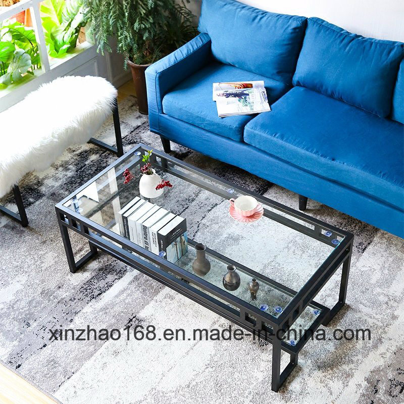 Xinzhao Black Coffee Table with Tea Table