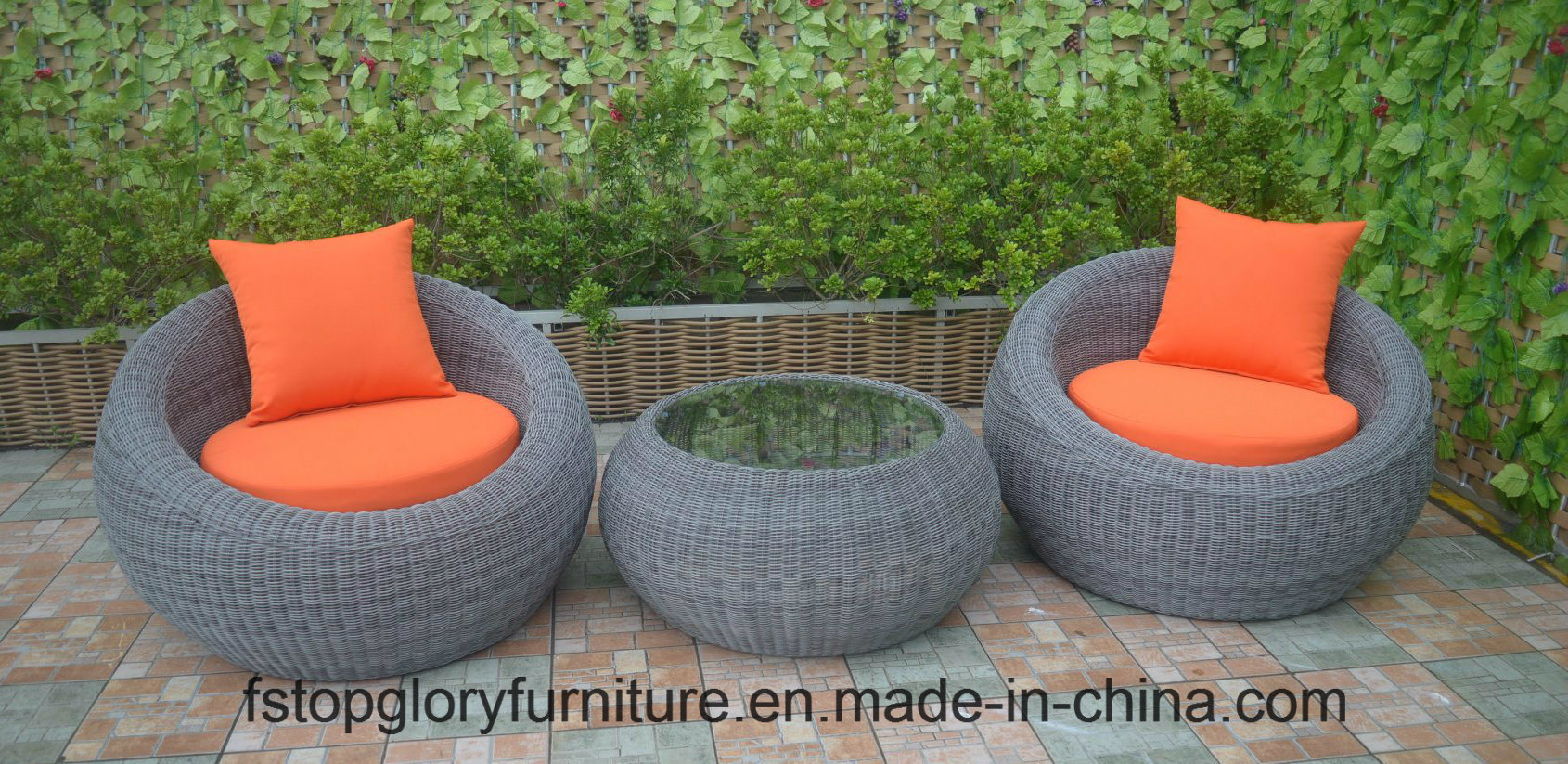 New Design Aluminum Frame Outdoor Sofa Set Rattan Furniture (TG-821C)