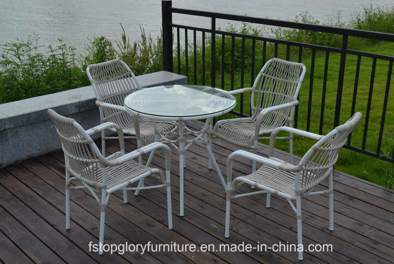 Hot Sale Rattan Leisure Tea Table Set Outdoor Furniture (TG-962)