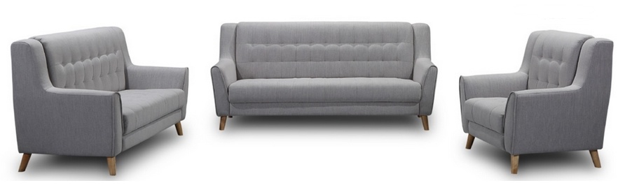 Fabric Modern Sofa with Wood Leg