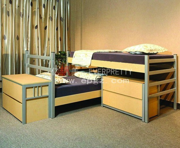 New Western Style Dormitory Furmiture Student Bed with Drawer
