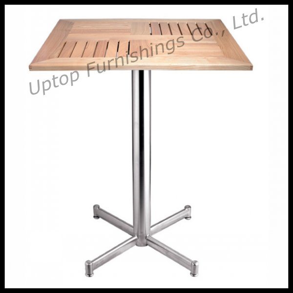 Square Outdoor Aluminium Slat Wood Table (SP-AT334)
