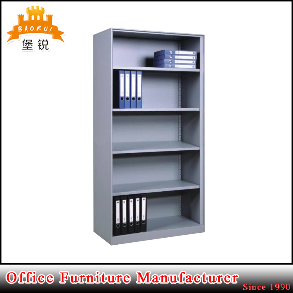 Jas-066 Library Open Steel Book Cabinet with 4 Shelves