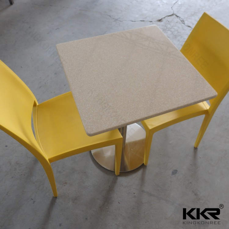 Home Furniture Stone 4 Chairs Food Court Table 0714
