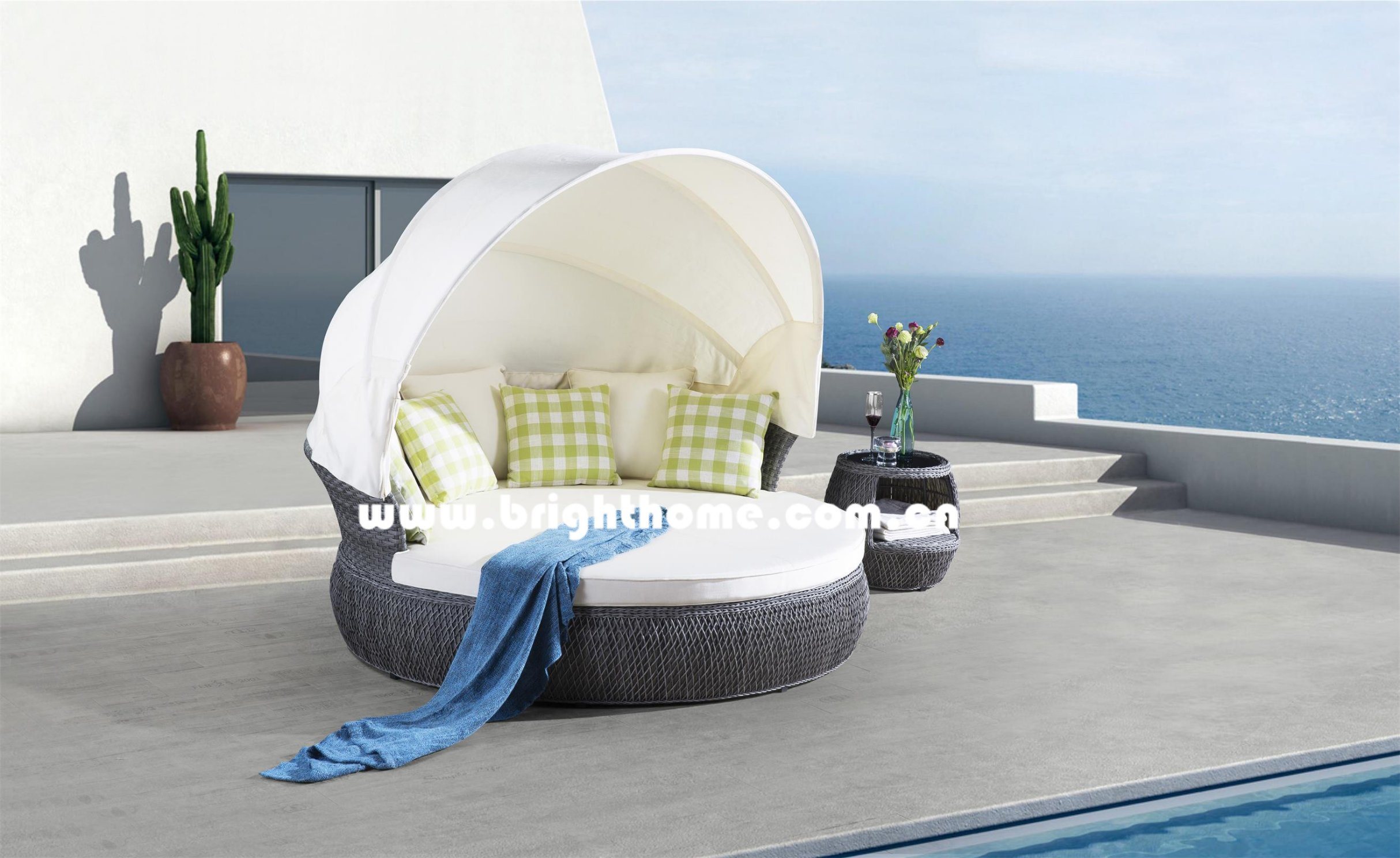 Outdoor Wicker Sun Lounger Outdoor Sofa Set