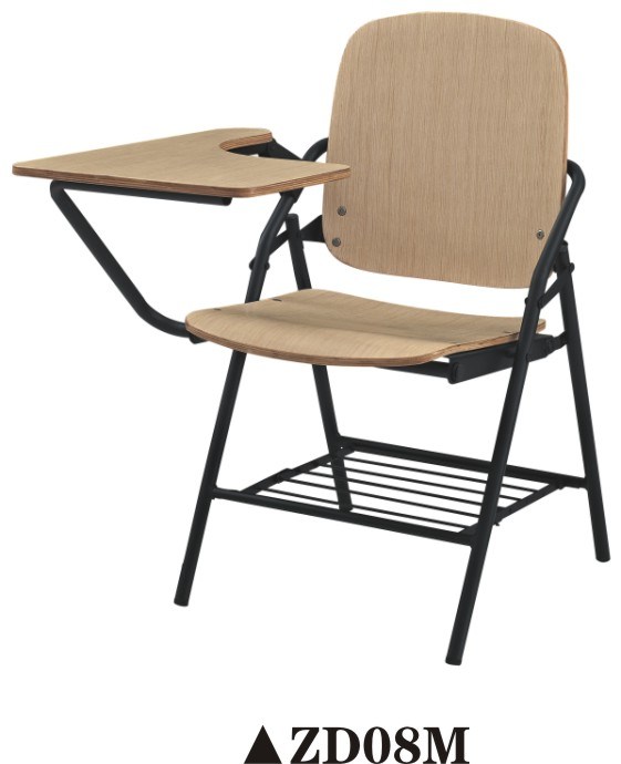 Hot Sale Student Chair Folding Chair Classroom Chair with Writing Table Pad