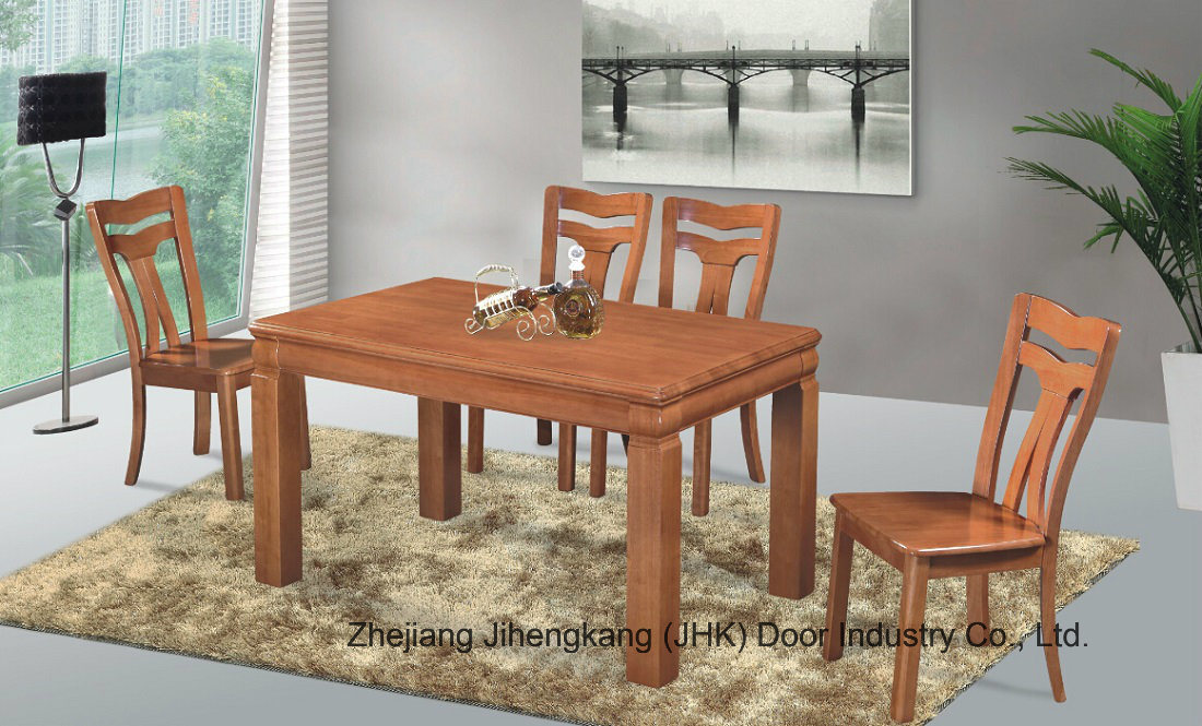 Hot Sale Solid Wood Dining Furniture Table and Chair