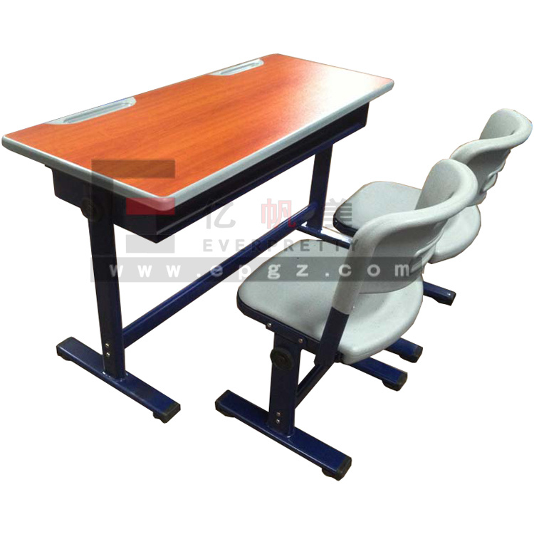 Portable Plastic Student Double Desk and Chair, Classroom Desk and Chair for Hot Selling