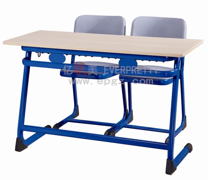 New Design Wood and Plastic Double School Desk Chair Student Table Chair Sf-32D