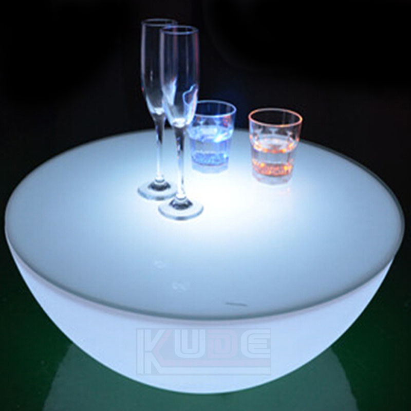 Coffee Table with LED Lighting Cafe Table LED Glowing