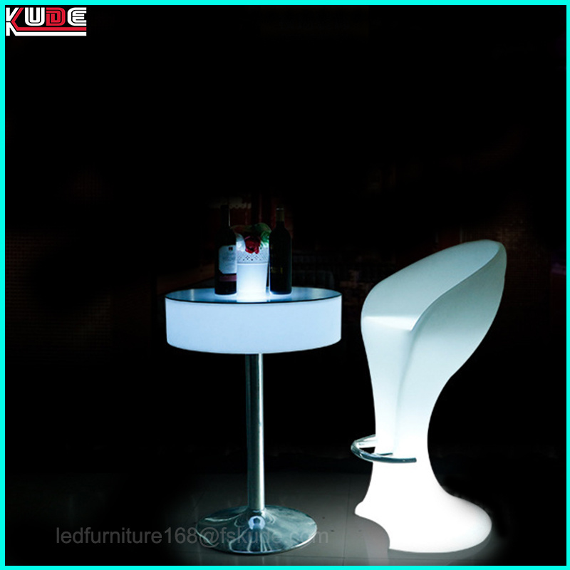 LLDPE PE LED Garden Lighting Hotel Furniture Bar Chairs