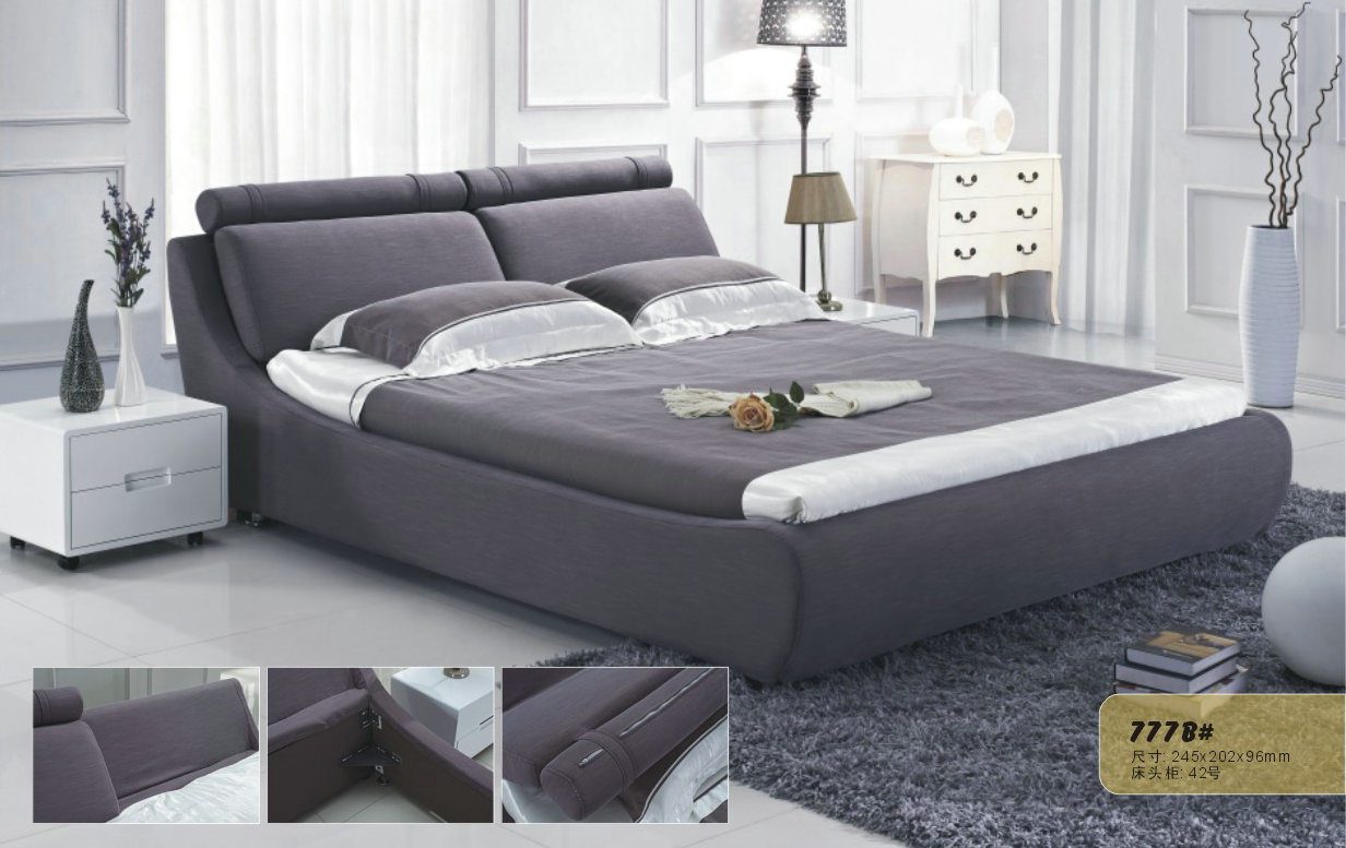 Modern Fabric Bed for Bedroom Furniture (777B)
