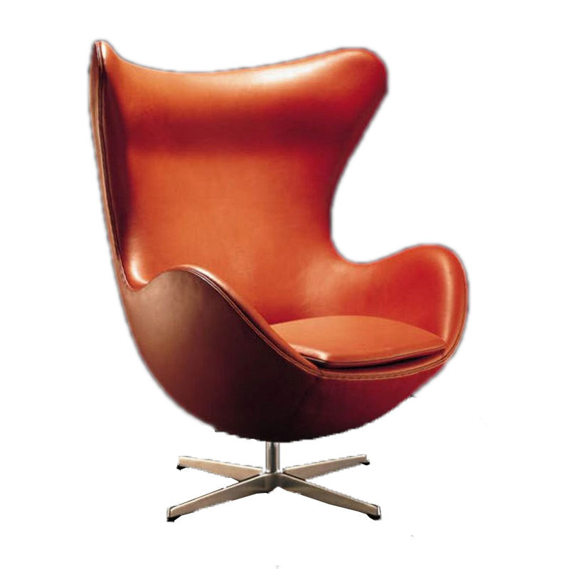 Egg Leisure Leather Chair for Office Living Room