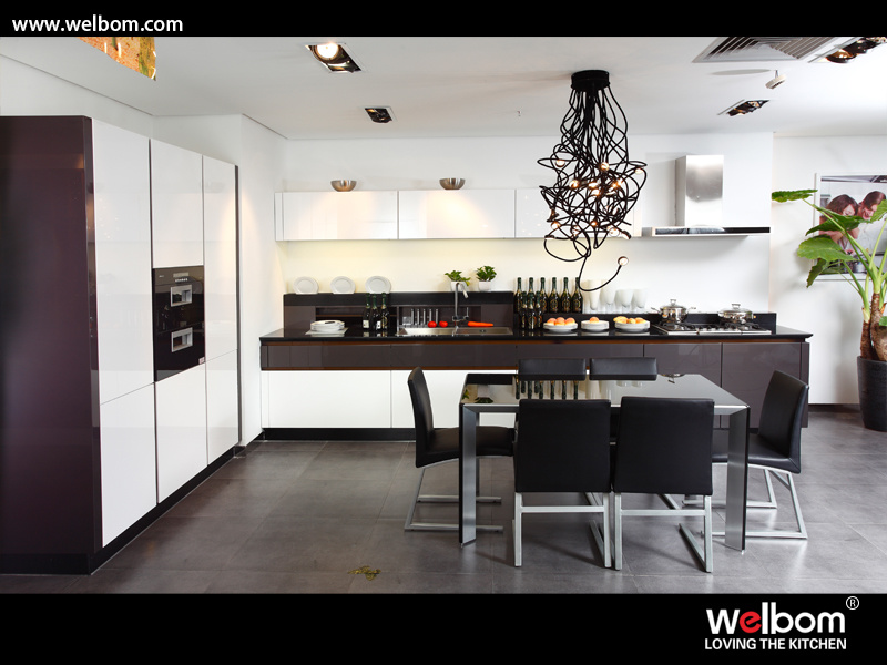 Welbom Modular Kitchen Designs Lacquer Kitchen Cabinet for Small Kitchen
