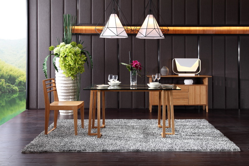 Modern Design Bamboo Dining Table and Chair / Bamboo Furniture Set