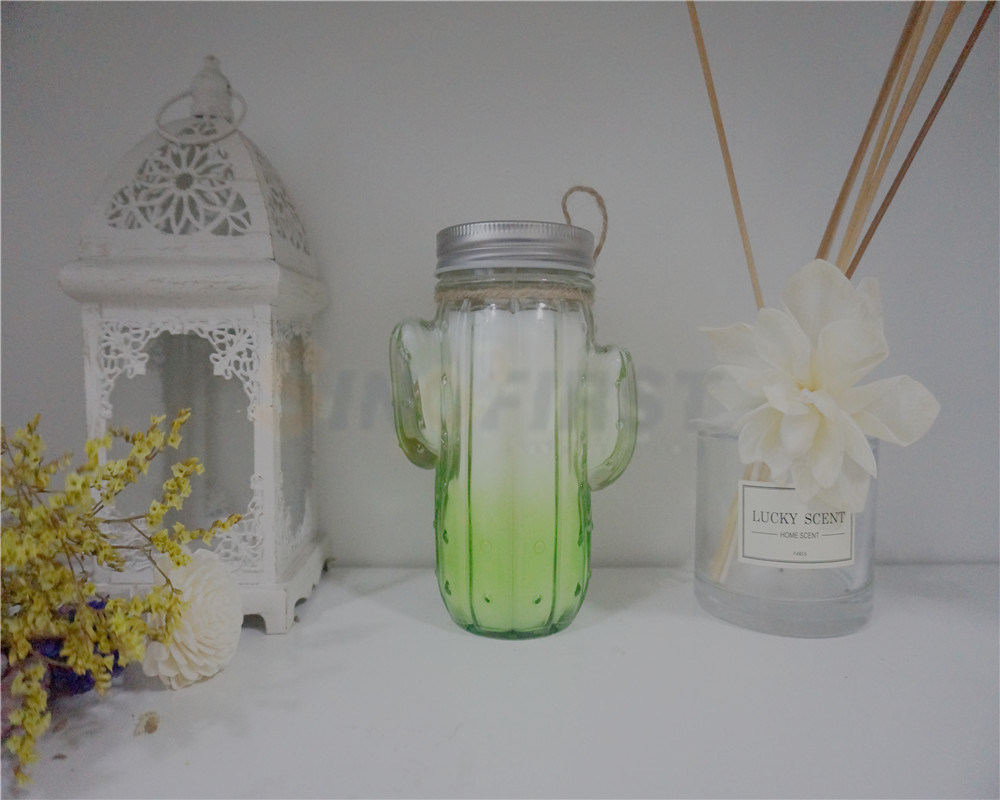 Custom Fragranced /Scented Glass Jar Candle for Home Decoration/Wedding with Glass Lid