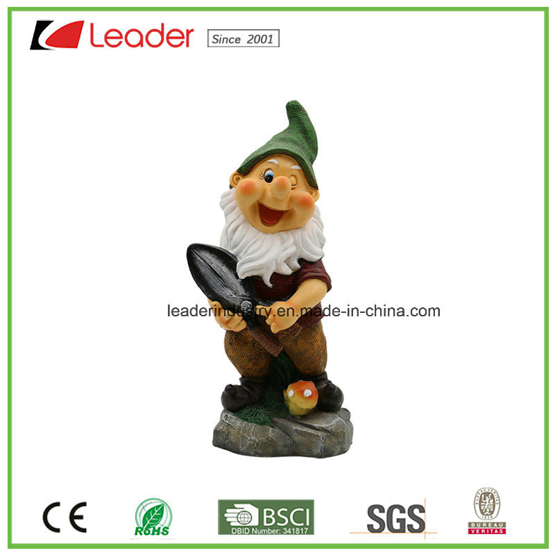 Lovely Polyresin Garden Dwarf Statue with a Pliers for Lawn Decoration