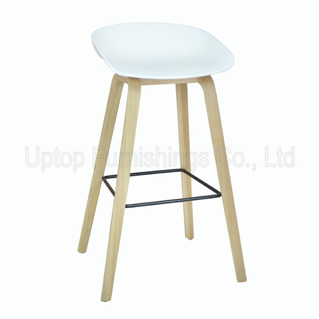 (SP-UBC202) White Plastic Shell Counter Kitchen High Bar Stool Chairs