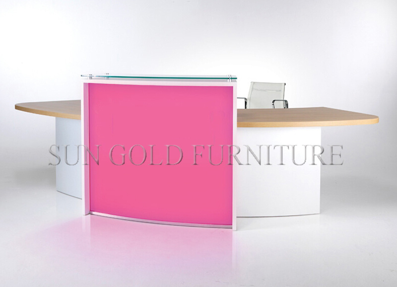 Modern Appearance Pinky High Gloss Beauty Salon Reception Desk (SZ-RT048)
