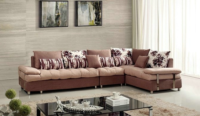 Home Furniture Living Room Sofa Fashion Sofa L Shape Fabric Sofa K56