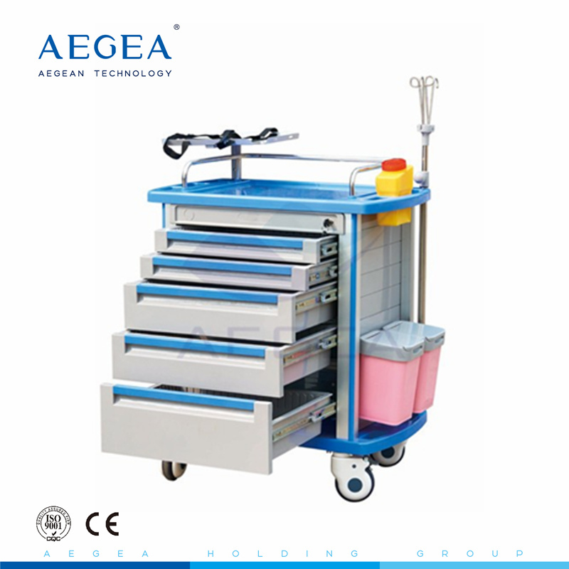 AG-Et001A1 ABS Plastic Medical Nursing Emergency Hospital Use Trolley