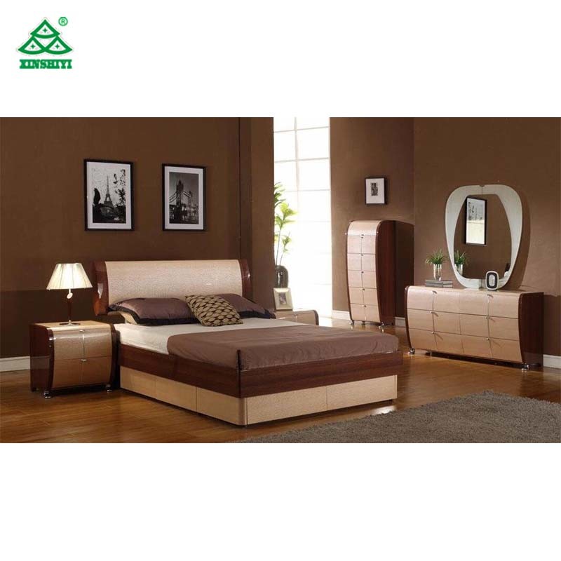 China Bedroom Furniture Set Beauty Bedroom Bed Wooden Style Design
