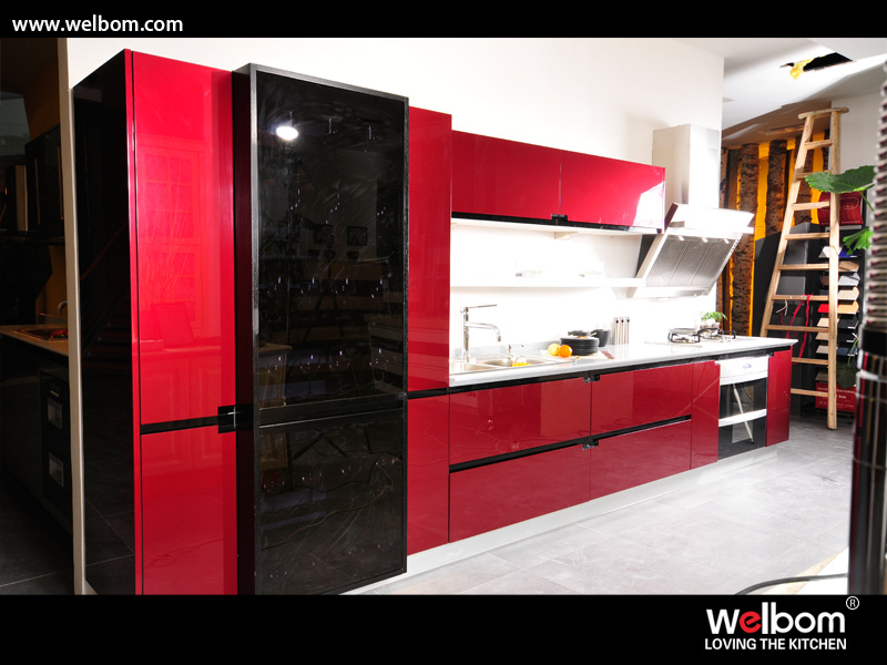 2014 High Quality Lacquer Kitchen Cabinet with High Gloss Finish