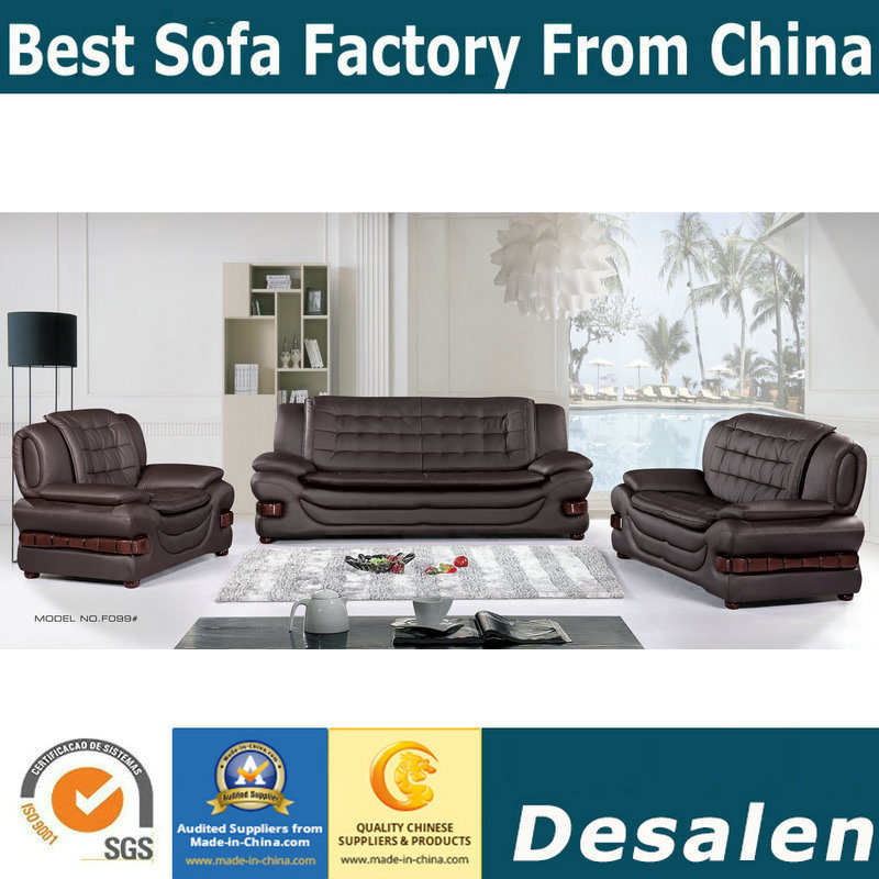 Good Seat Feeling Office Furniture Leather Sofa (F099)
