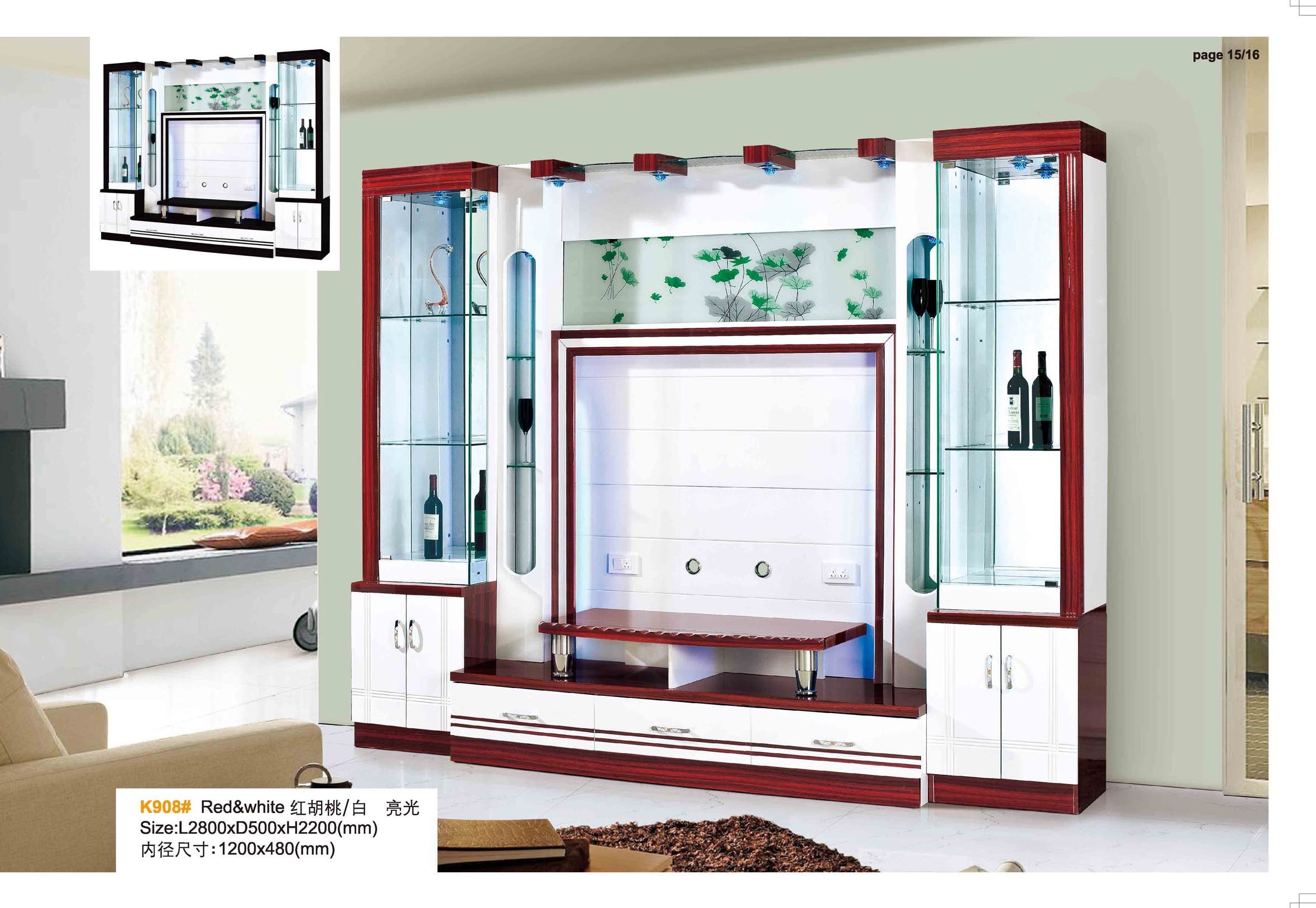 Simple Design Hotel Bedroom Furniture Wood TV Hall Cabinet