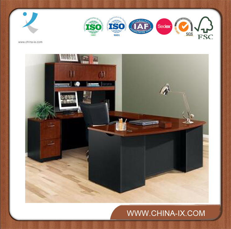Executive Bowfront U-Desk with Hutch