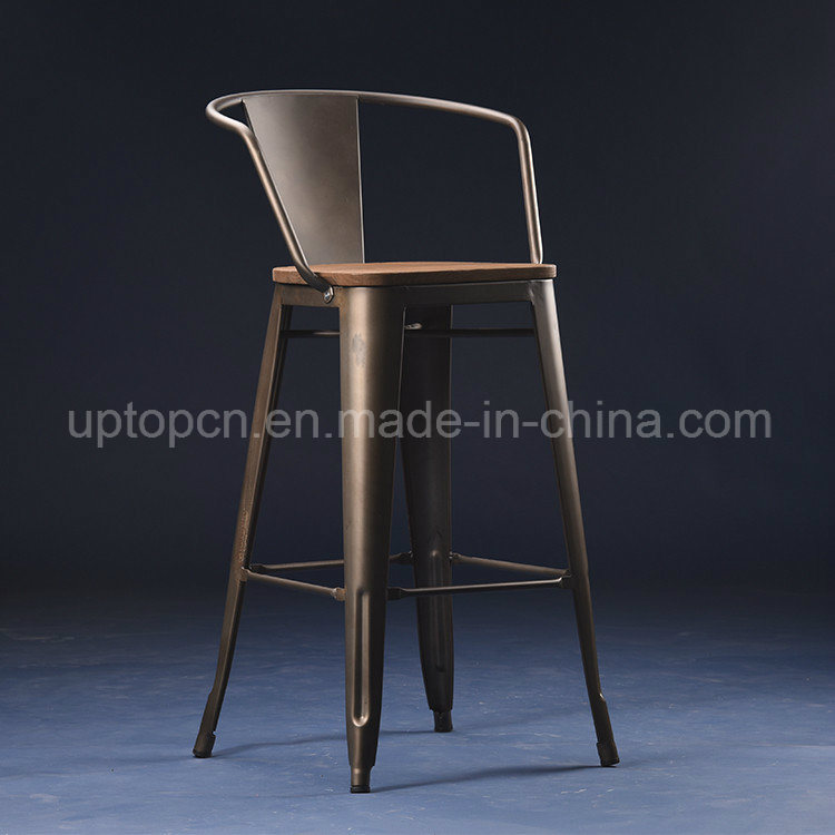 Factory Bistro High Metallic Vintage Tolix Bar Chair (SP-MC076)