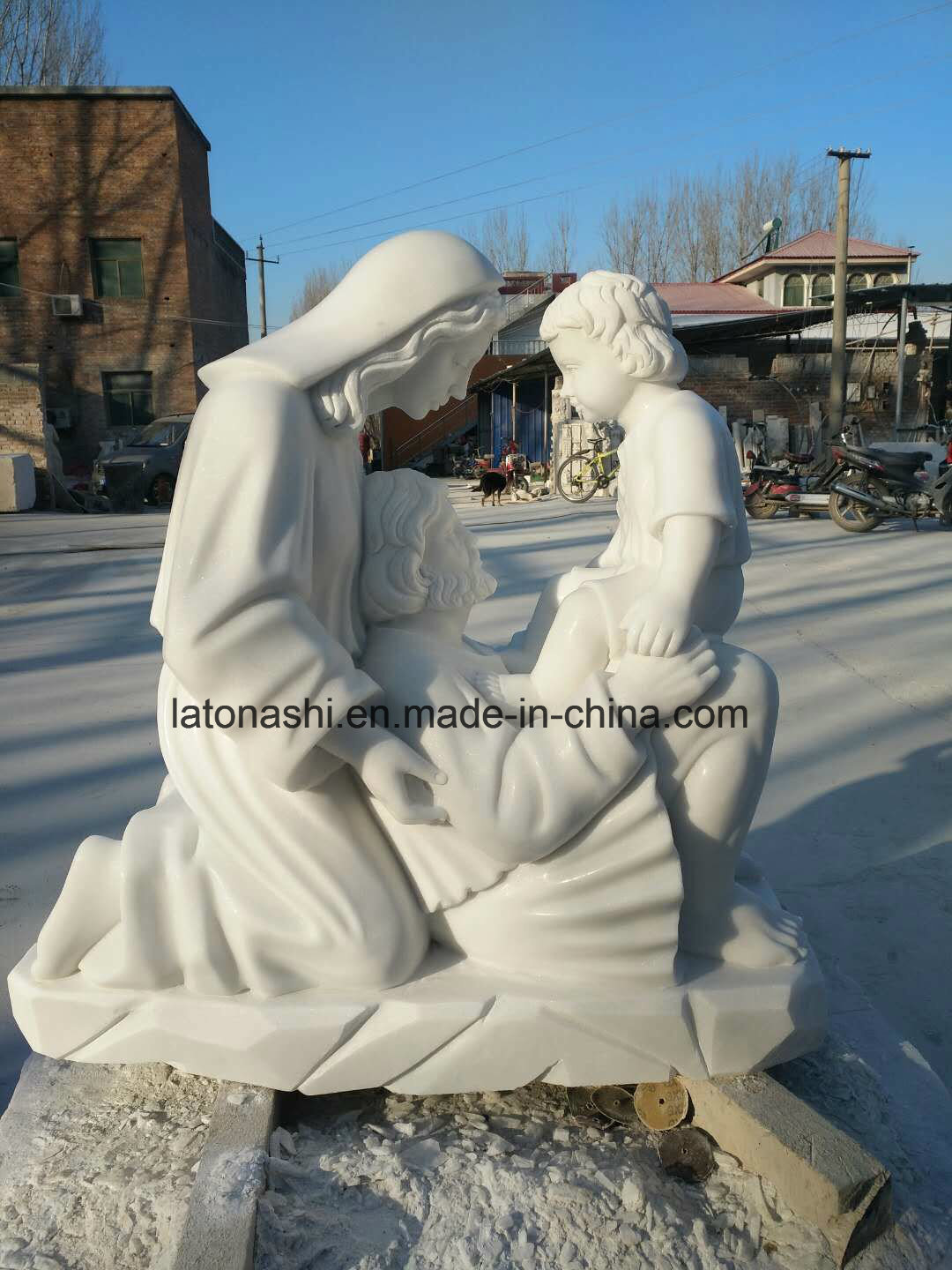 Natural White/Colorful Marble Stone Religious Figure Carving Sculpture