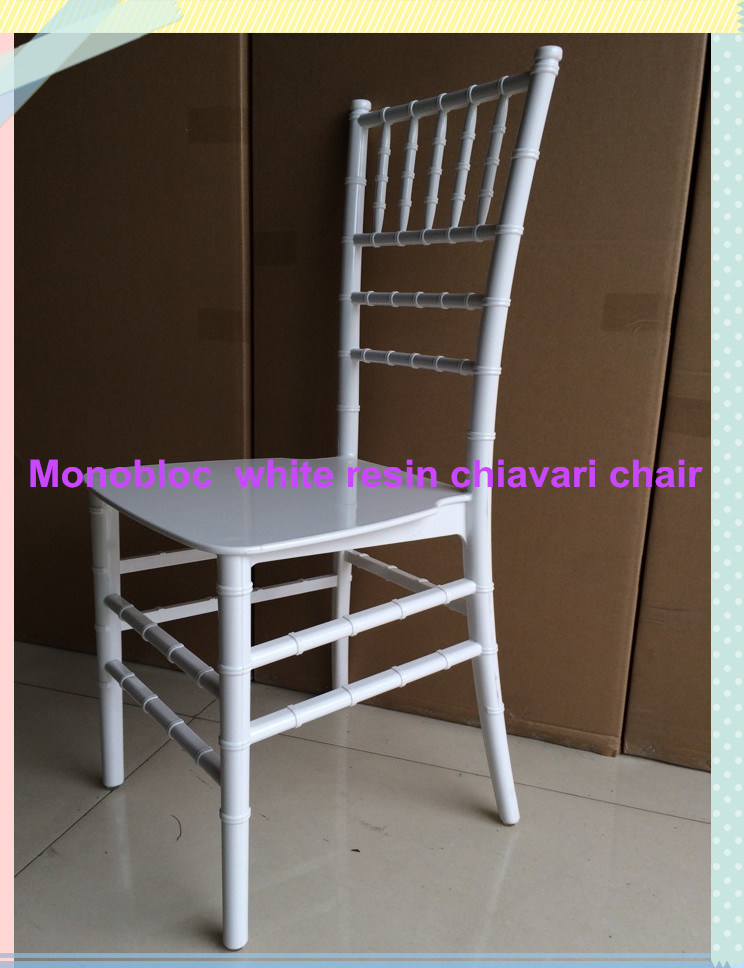 Monobloc One Piece White Resin Chiavari Chair